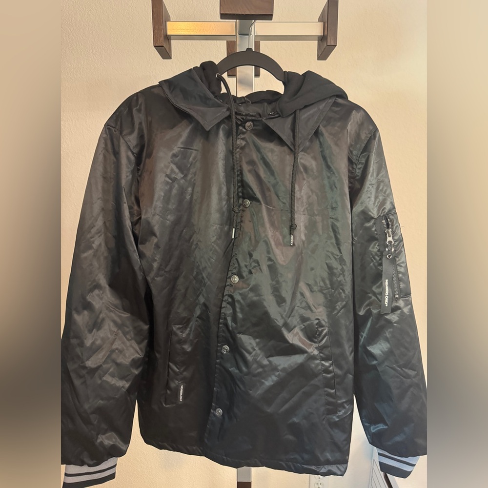 Members Only Black Windbreaker Jacket